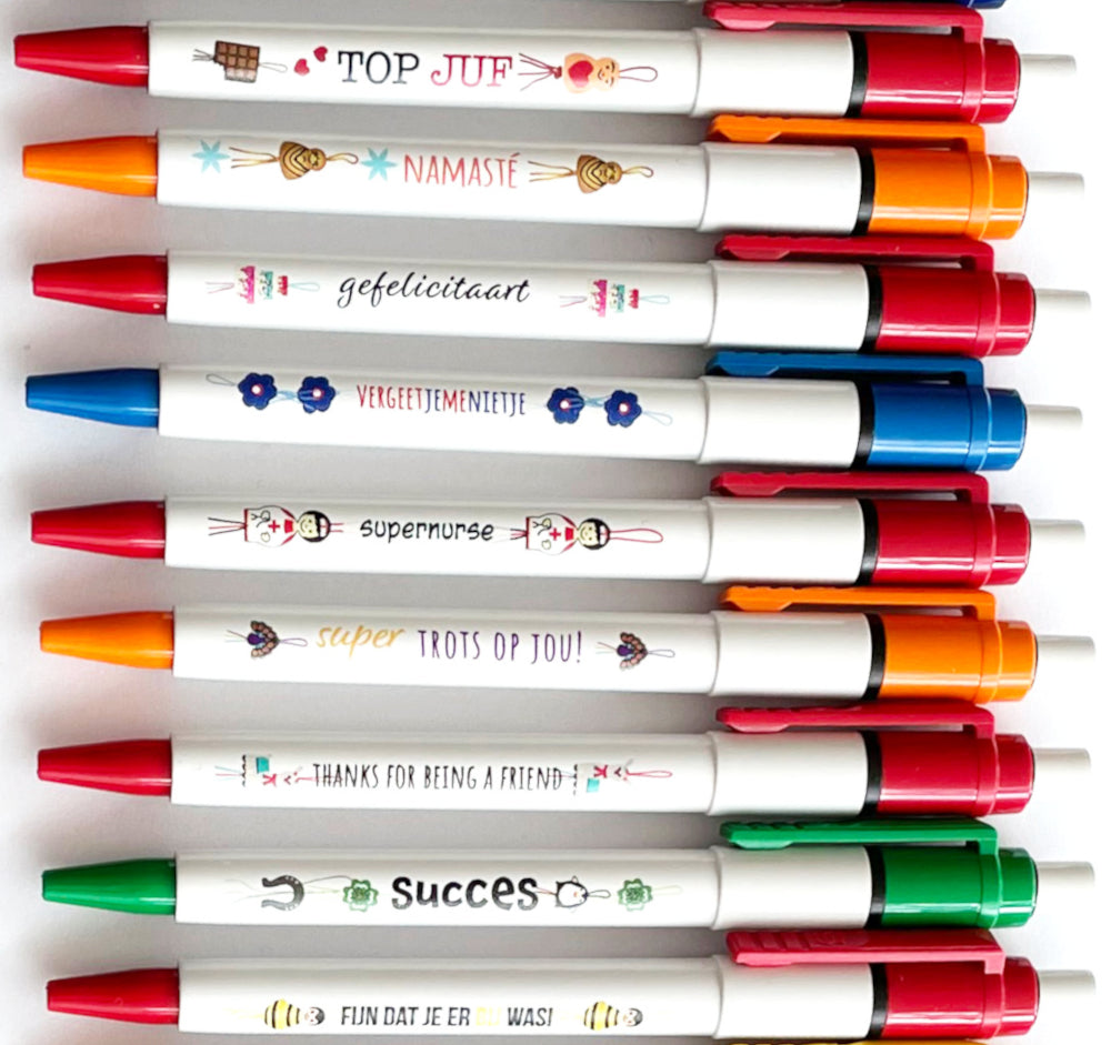 Gelukspoppetjes pennen
