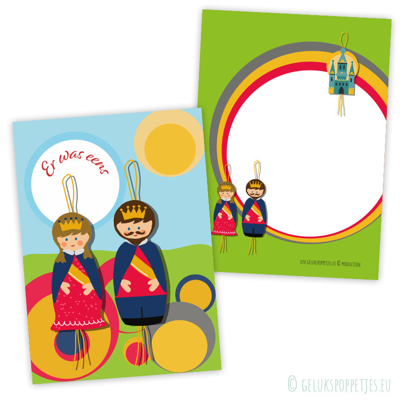 kaartje er was eens koning en koningin
