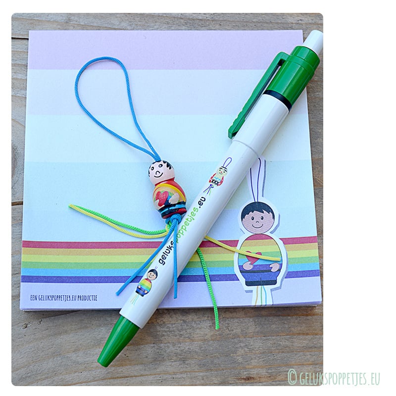 Gelukspoppetjes pen bedankt