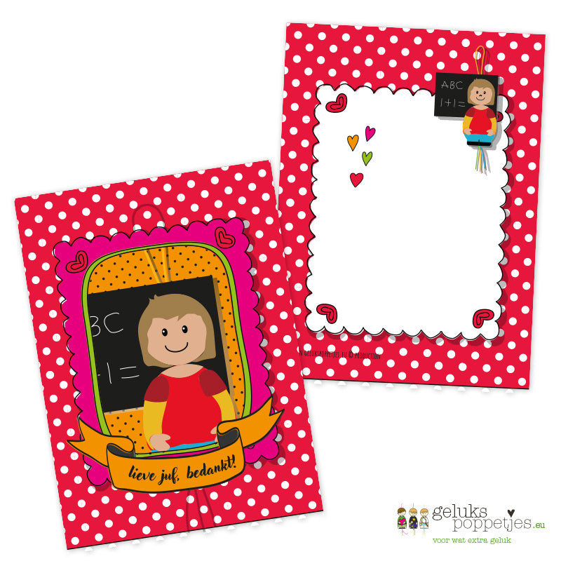 Kaartje bedankt juf