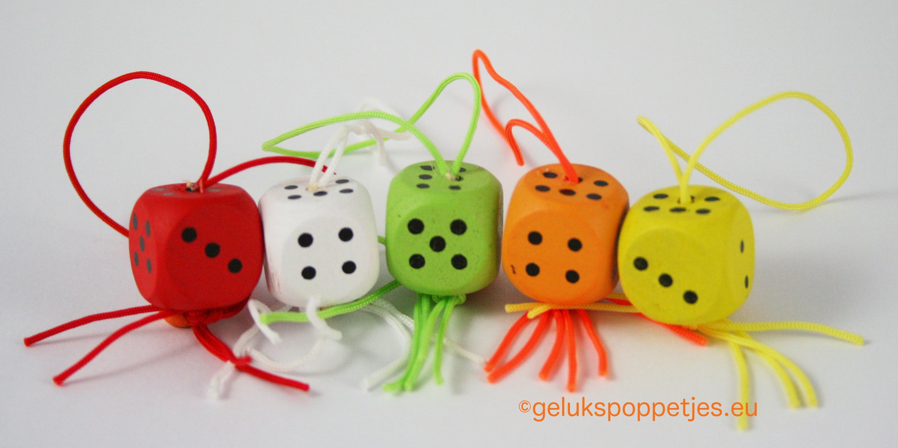 Name keychain with lucky dice doll