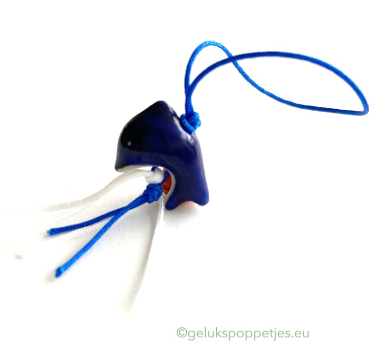 Gelukspoppetje dolfijntje porselein