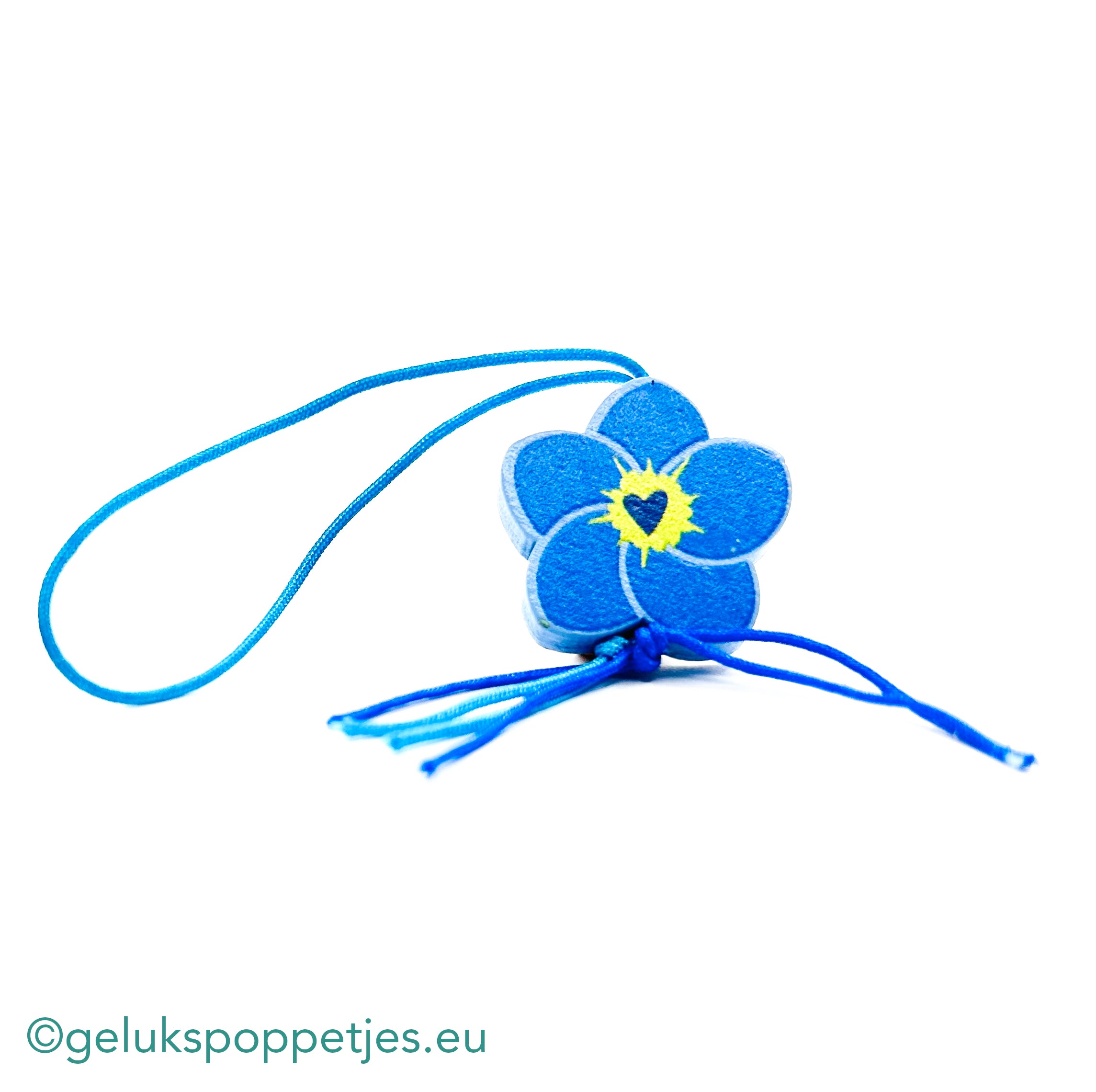 Gelukspoppetje vergeet me nietje