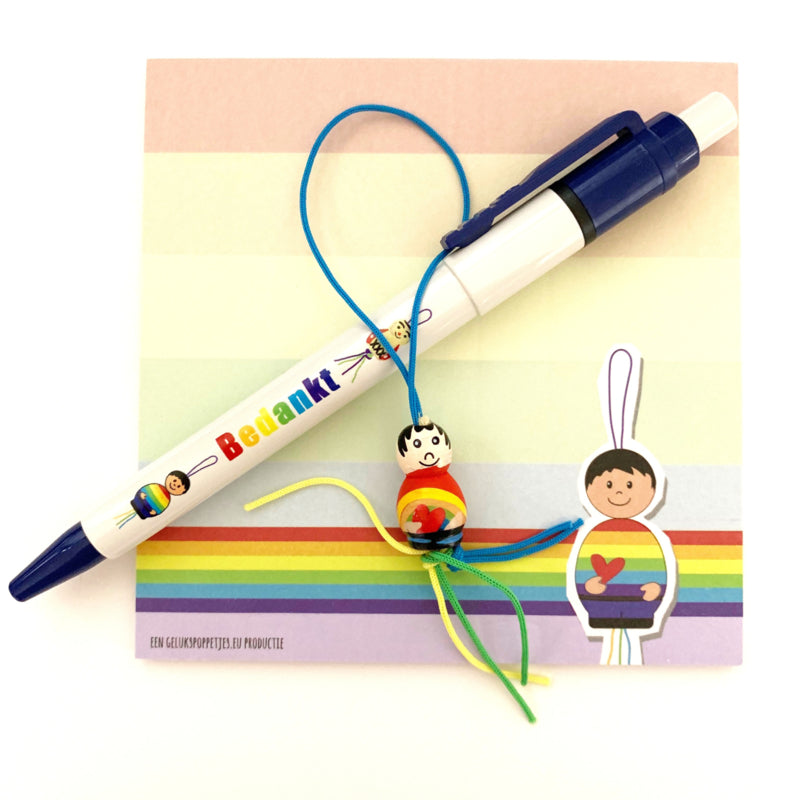 Gelukspoppetjes pen bedankt