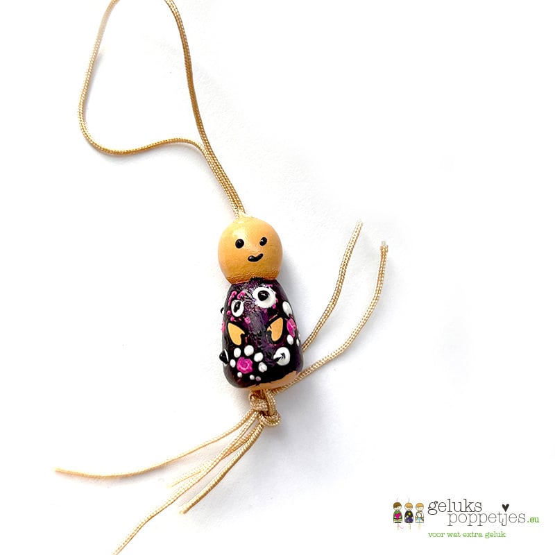 Gelukspoppetje naturel met handjes