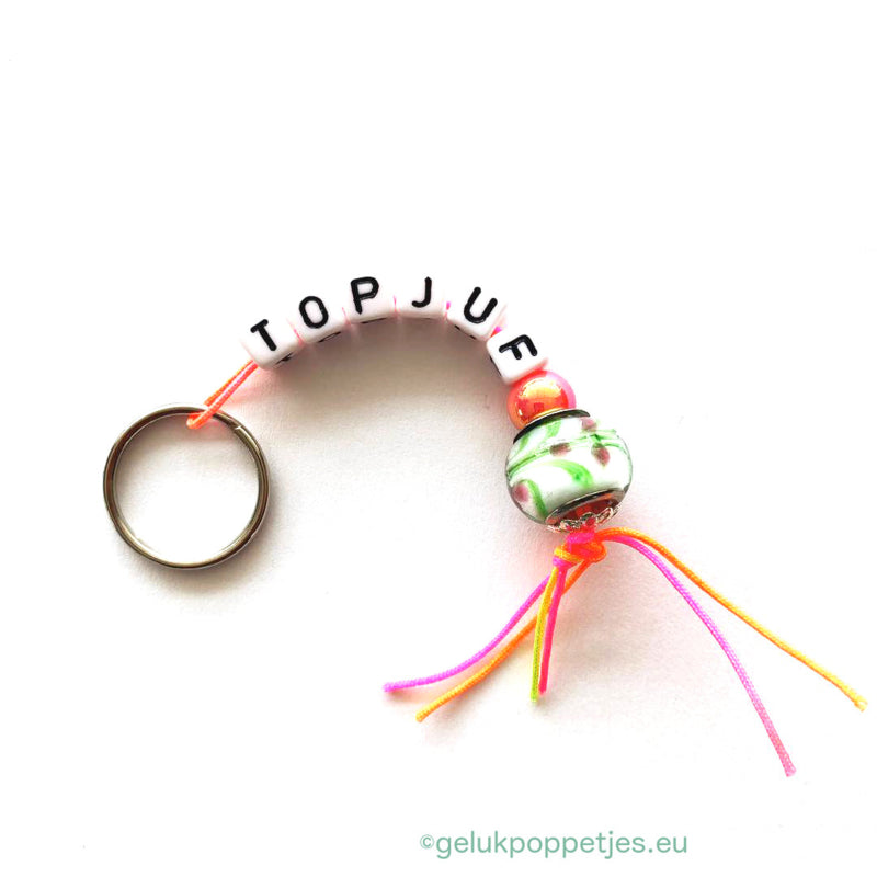 Sleutelhangers topjuf met luxe kralen