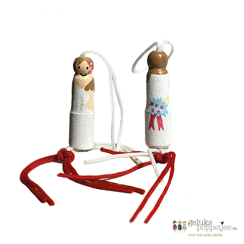 Gelukspoppetjes bruidspaar