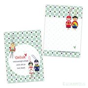 Kaartje geluk vermenigvuldigt zich als je het deelt per 25 stuks