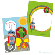 kaartje er was eens met draakje