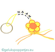 Name keychain with lucky charm summer flower