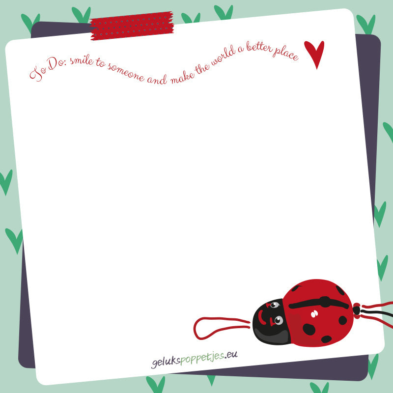 Envelopje voor de vierkante notitieblokjes