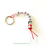 Sleutelhanger ik❤️zorg met gelukspoppetje verpleegster