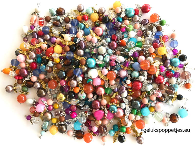 Gelukspoppetje kralen engel handgemaakt