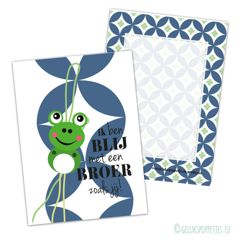 Kaartje Ik ben blij met een broer zoals jij