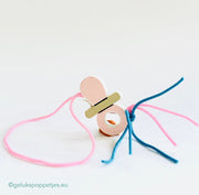 Gelukspoppetje baby speentje roze