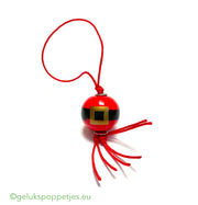 Gelukspoppetje kerstman buikje