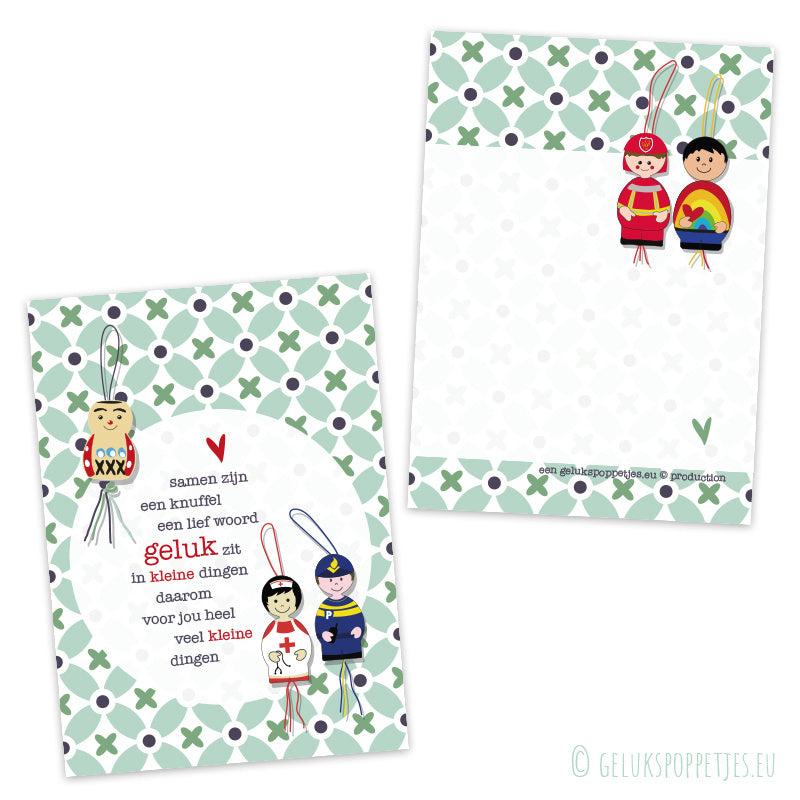 Kaartje geluk zit in kleine dingen per 25 stuks