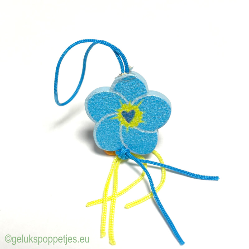 Gelukspoppetje vergeet me nietje