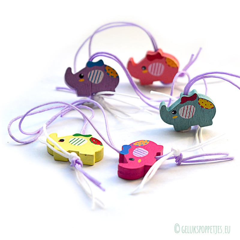 Gelukspoppetje olifant gekleurd