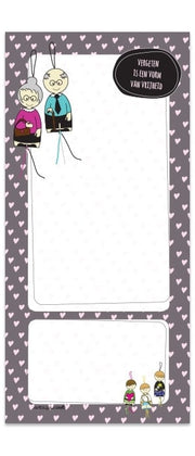 Notitieblokje opa en oma OP=OP