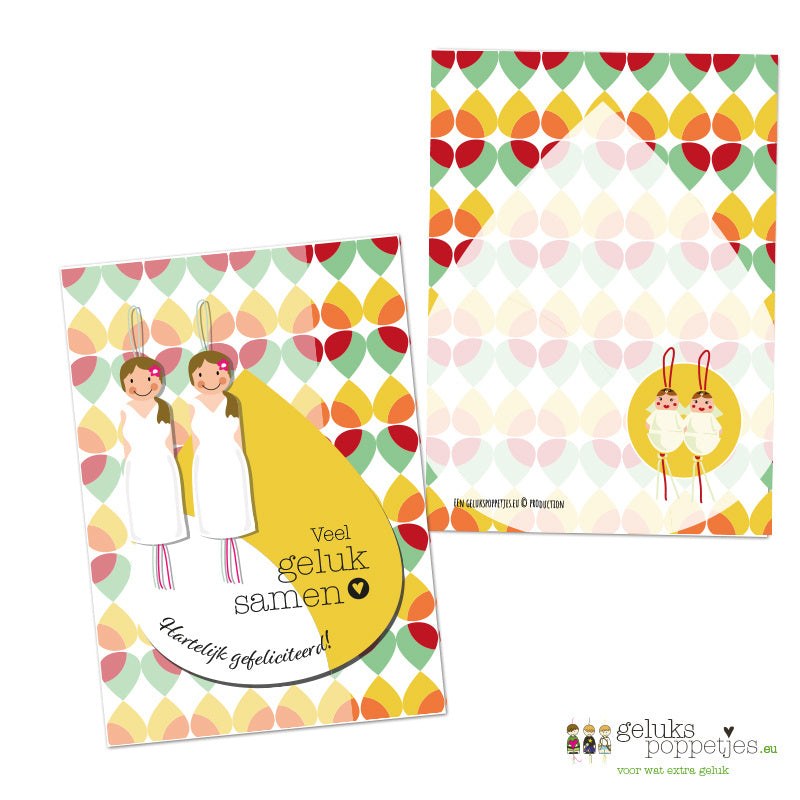 Kaartje voor het bruidspaar