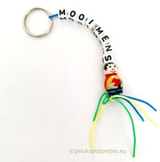 Sleutelhanger Mooi Mens gelukspoppetje met regenboog shirt