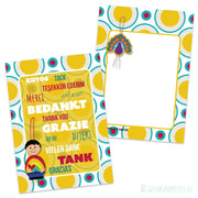 Kaartje bedankt in diverse talen