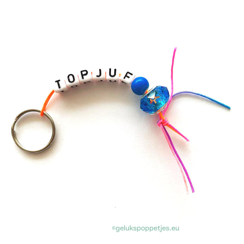 Sleutelhangers topjuf met luxe kralen