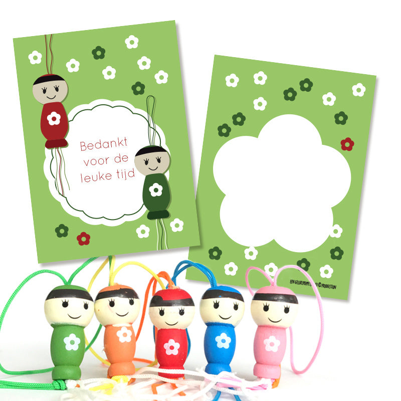 Kaartje bedankt voor de leuke tijd