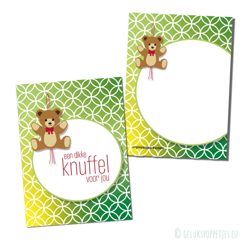 Kaartje een dikke knuffel voor jou