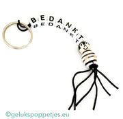 Sleutelhanger bedankt sich mit gelukspoppetje boefje