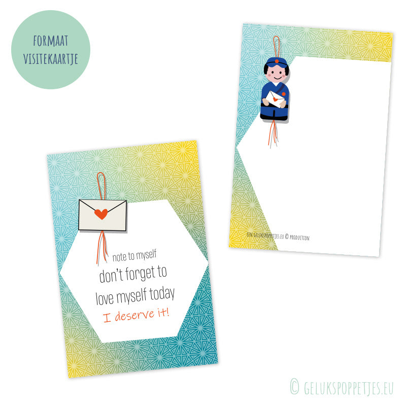 Affirmatiekaartje note to myself