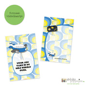 Complimentenkaartje voor jou vlieg ik de hele wereld over