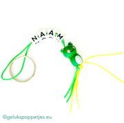 Naam sleutelhanger met gelukspoppetje kikker