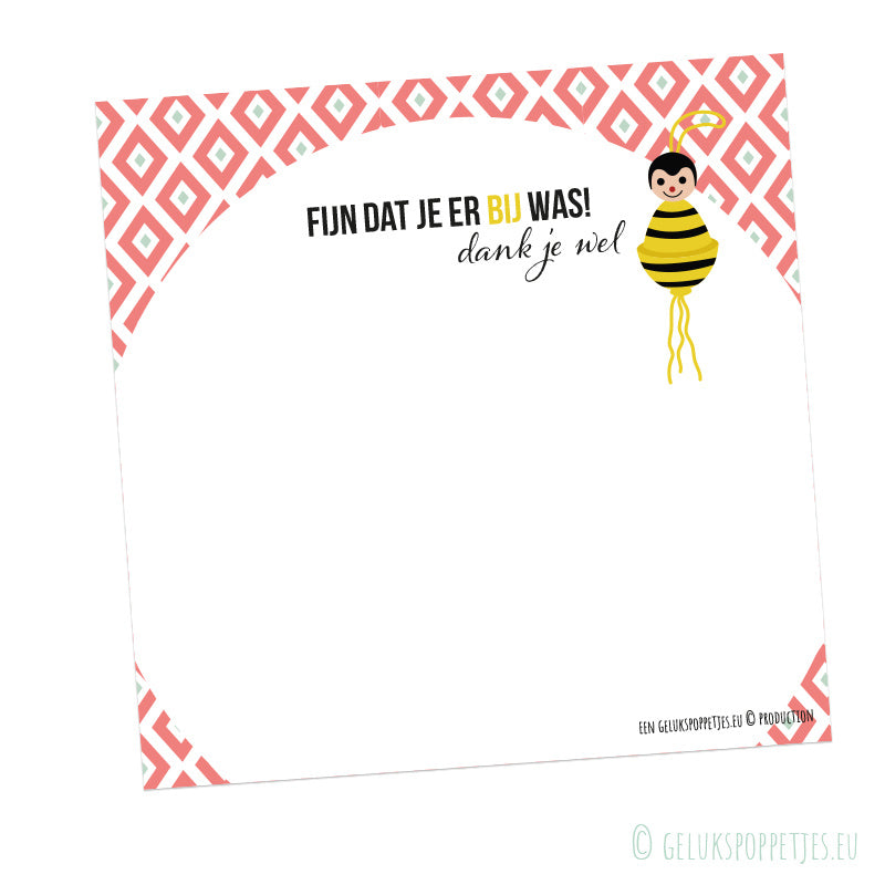 Notitieblokje fijn dat je er BIJ was