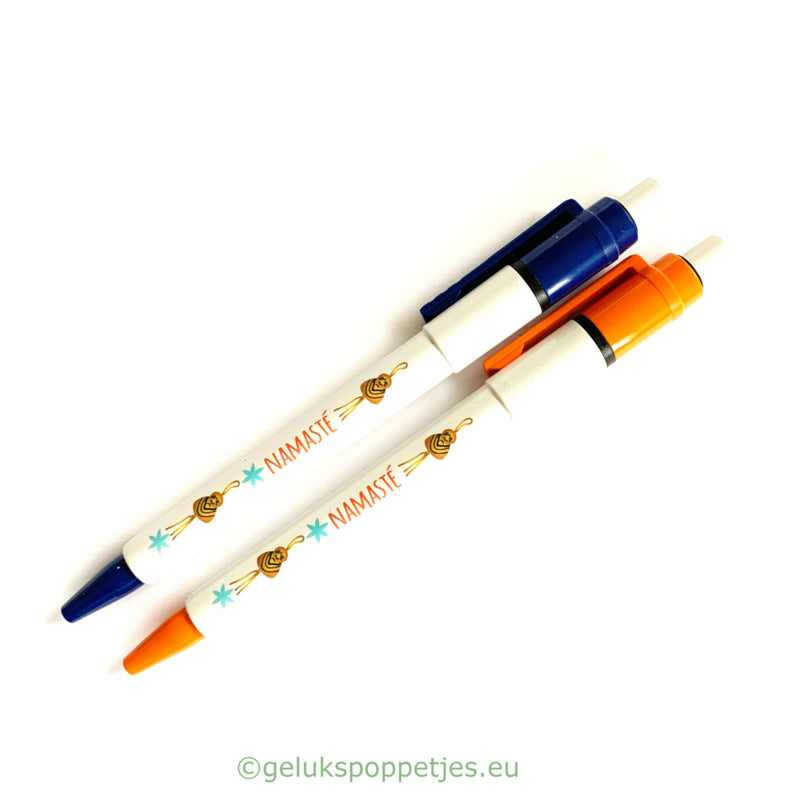 Gelukspoppetje pen namaste