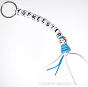 Sleutelhanger topmeester met gelukspoppetje piraat