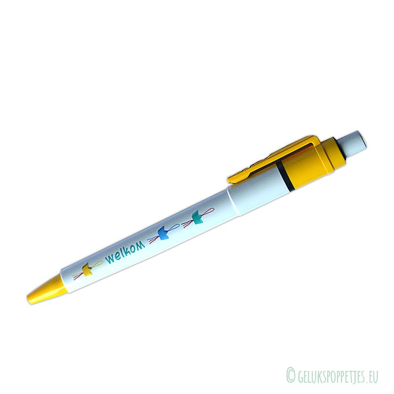 Gelukspoppetjes pen welkom
