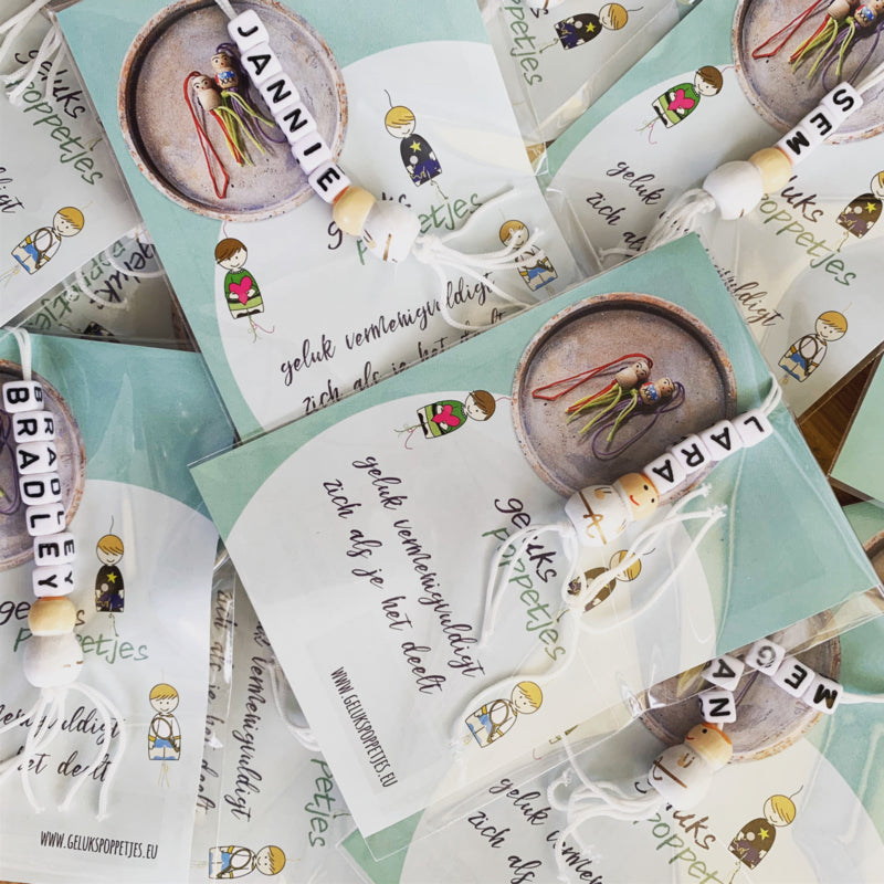 Verpakking voor gelukspoppetje of sleutelhanger