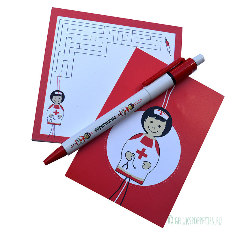 Gelukspoppetjes pen supernurse