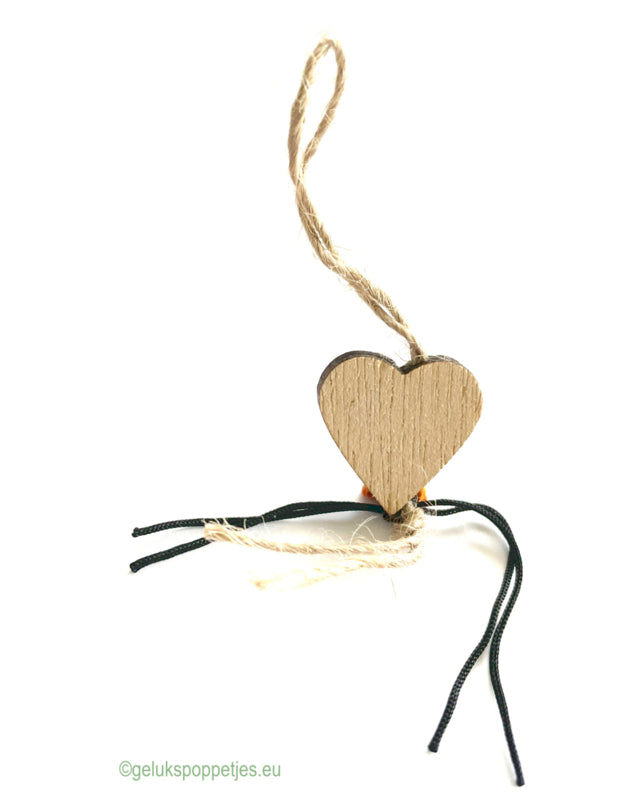 Gelukspoppetje hartje naturel