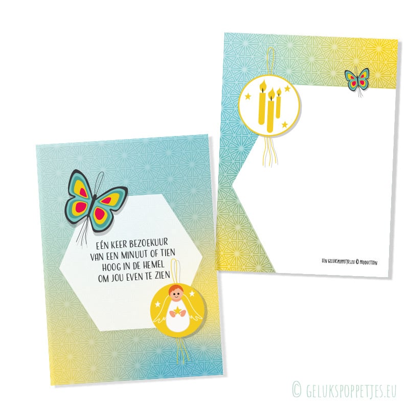 Kaartje bezoekuur in de hemel