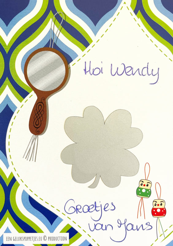 Krasstickers klavertje vier