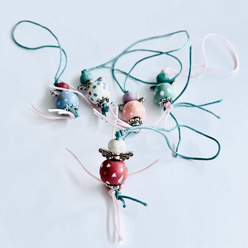 Gelukspoppetje engel pastel handgemaakt