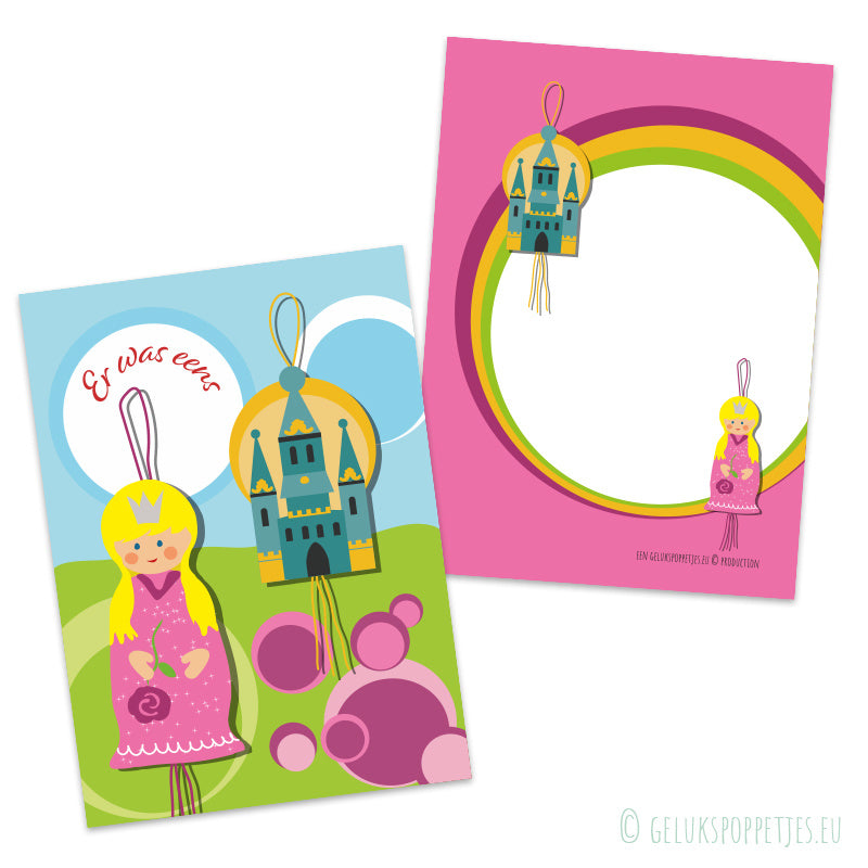Kaartje er was een met doornroosje