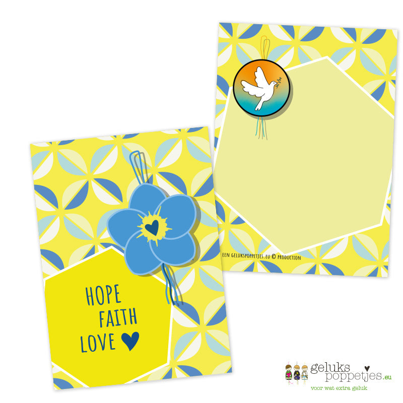 Kaartje hope faith and love