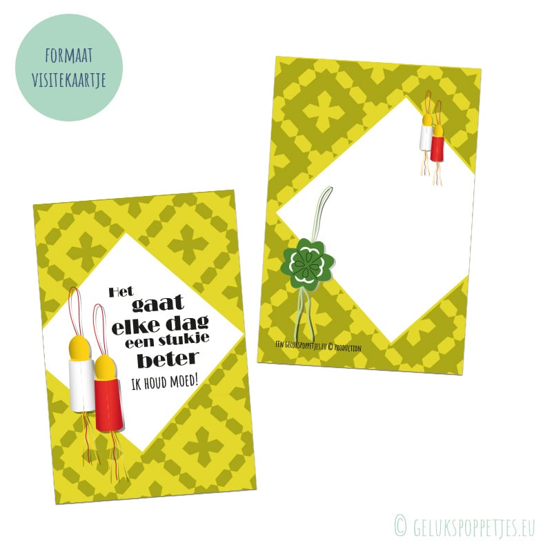 Affirmatiekaartje het gaat elke dag beter