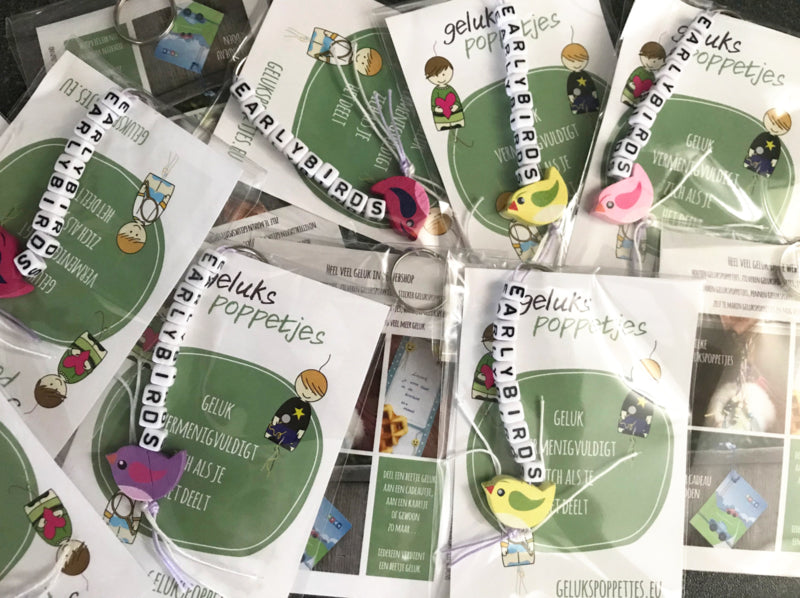 Verpakking voor gelukspoppetje of sleutelhanger