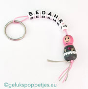 Sleutelhanger bedankt met poppetje moslima
