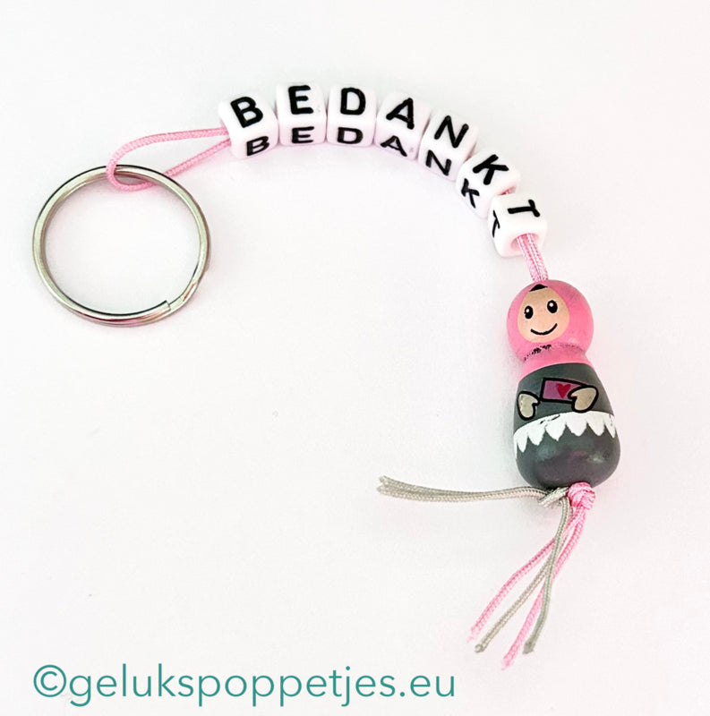 Sleutelhanger bedankt met poppetje moslima